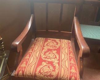 Wood and upholstery chair