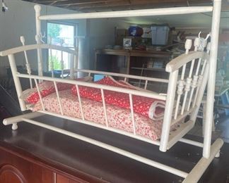 Doll rocking bed