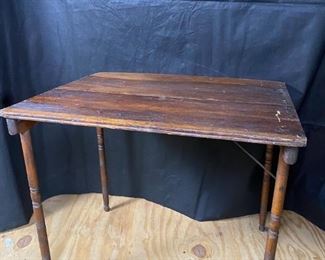 Antique folding sewing table 