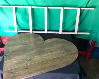 Decor items/ Wooden Heart and ladder