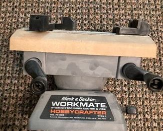Black & Decker Workmate Hobby Craft 8”Benchtop Tilt Vise. Model # 79-025. Locks in place tightly and top adjusters work. 
