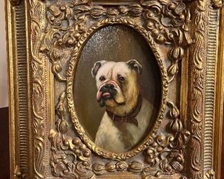 Original oil of a handsome bulldog. Approx size is 8"x 10" 