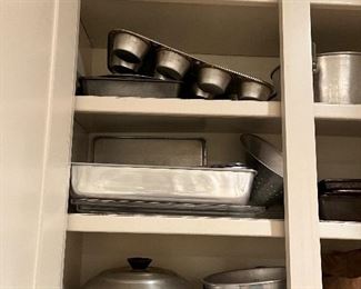Lots of kitchen pans