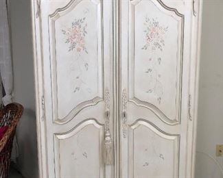 Ethan Allen French Country Painted Wardrobe Armoire