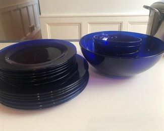 Cobalt blue dinnerware