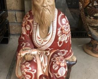 Antique Japanese Kutani porcelain Old Wise Man