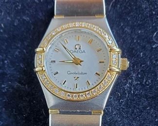 Omega Constellation watch w/ 30 diamonds (.42 CT) and certificate