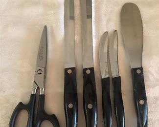 Cutco knives, spatula, scissors