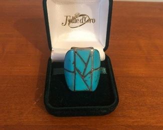 Vintage Navajo Turquoise Native American Ring