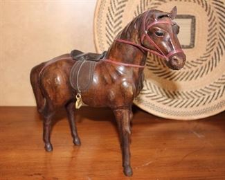 Leather wrapped horse
