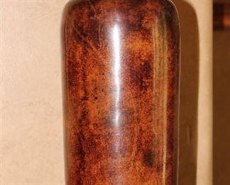 Dried copper bottle vase