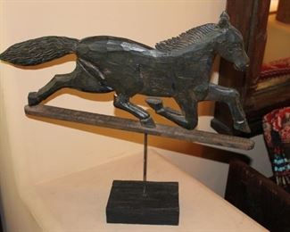 Wood carved horse-unfortunately this little guy need a bit of repair & TLC.