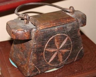 Hand carved wood box purse