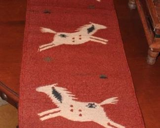 Woven wool table runner