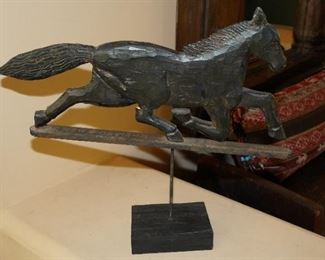 Carved wood horse