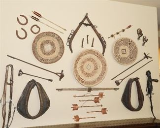 Western wall-the spurs in the upper right corner were actually featured in "Dances with Wolves"-very cool.