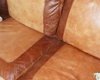 Custom leather sectional from Stickley Cibola