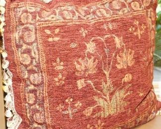 Tapestry down filled throw pillow x 2