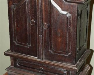 Distressed dark wood jewelry box