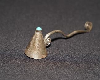 Vintage sterling & turquoise candle snuffer