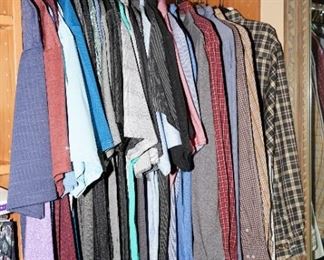 We have loads of men's clothes, shoes, ties, hats, belts and beautiful suits.  We even have suits from Hickey Freeman!