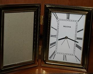 Bulova picture frame desk clock