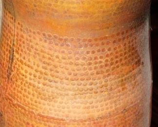 Hammered copper floor vase-about 4ft tall