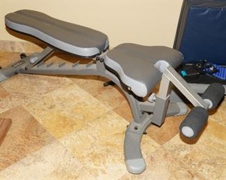 Lamar fitness adjustable bench with hamstring curl accessory