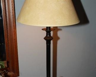 Cylindrical metal table lamp x 2