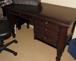 Dark wood desk