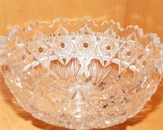 Vintage cut crystal bowl