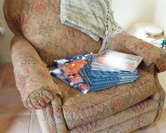 King Hickory tapestry easy chair