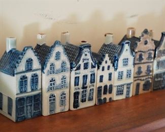 Delft miniature houses-sold as a set of 7