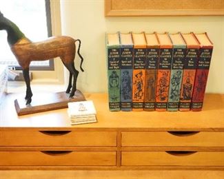 Carved wood & iron horse sculpture