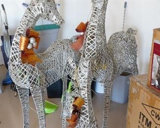 And we have a life size lighted deer family too.