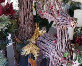 Woven twig reindeer