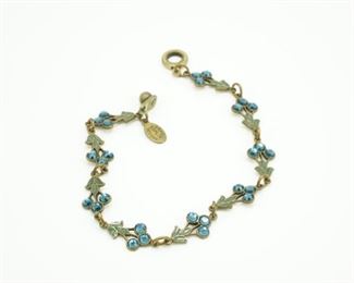 Anne Koplik blue gem enameled bracelet