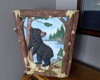 Ursine wastebasket 