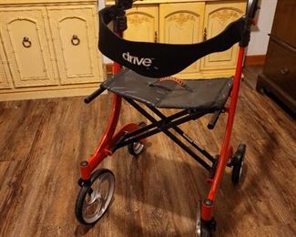 Almost new rolling walker. Other walkers, shower chair, canes available 