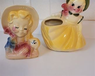 2 of several vintage planters