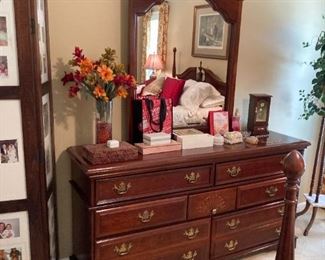dresser    with matching mirror
