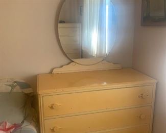 Antique dresser with mirror $75.00