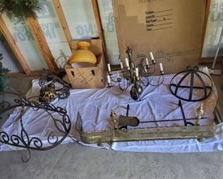 Pot Rack, Chandeliers, Fireplace Boarder