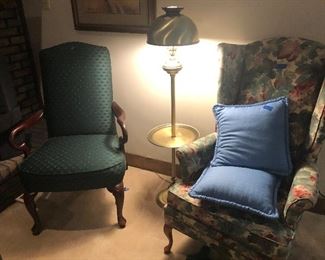 Stuffed Chairs and Lamp