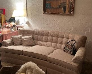 Vintage curved sofa