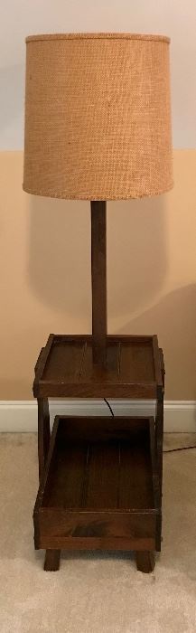 Accent Table with Attached Lamp