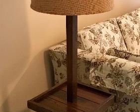 Accent Table with Attached Lamp