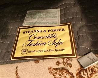 Stearns Foster Convertible Fashion Sofa 