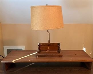 Table Shelf and Lamp