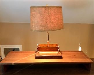 Table Shelf and Lamp